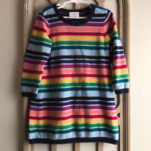 Hanna Andersson rainbow striped sweater dress